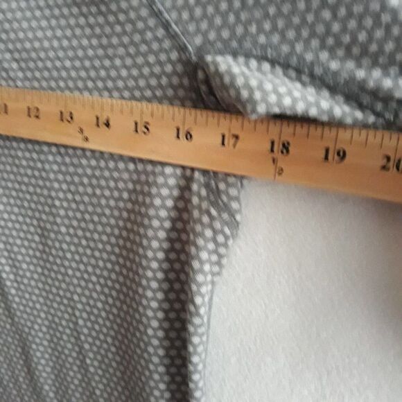 Eddie Bauer Sweater Jacket Womens Large Gray 1/4 Zip Reflector Honeycomb Long - Picture 5 of 10